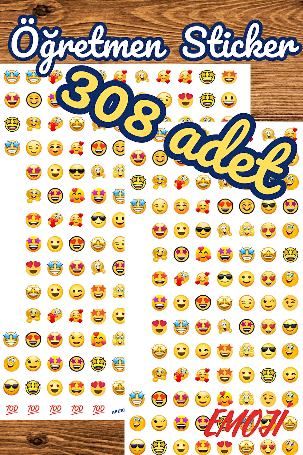 Ürün Adı: Öğretmen Sticker Motivasyon Emoji Etiket 308 Adet