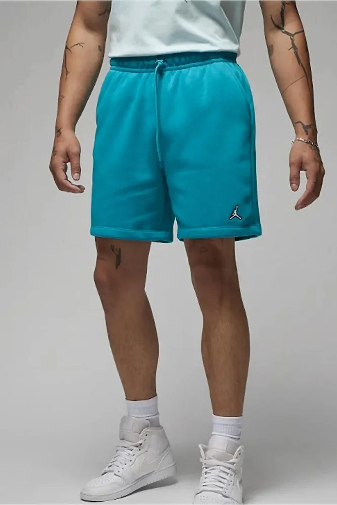 Jordan Brooklyn Fleece Erkek Jumpman Logolu Turkuaz Şort