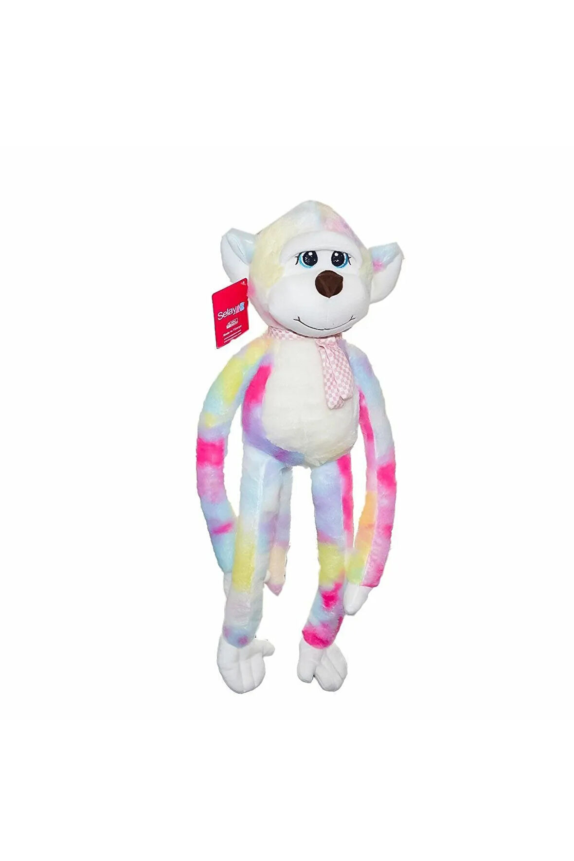 Sevimli Maymun Peluş Oyuncak Ebruli Salaş 55 cm