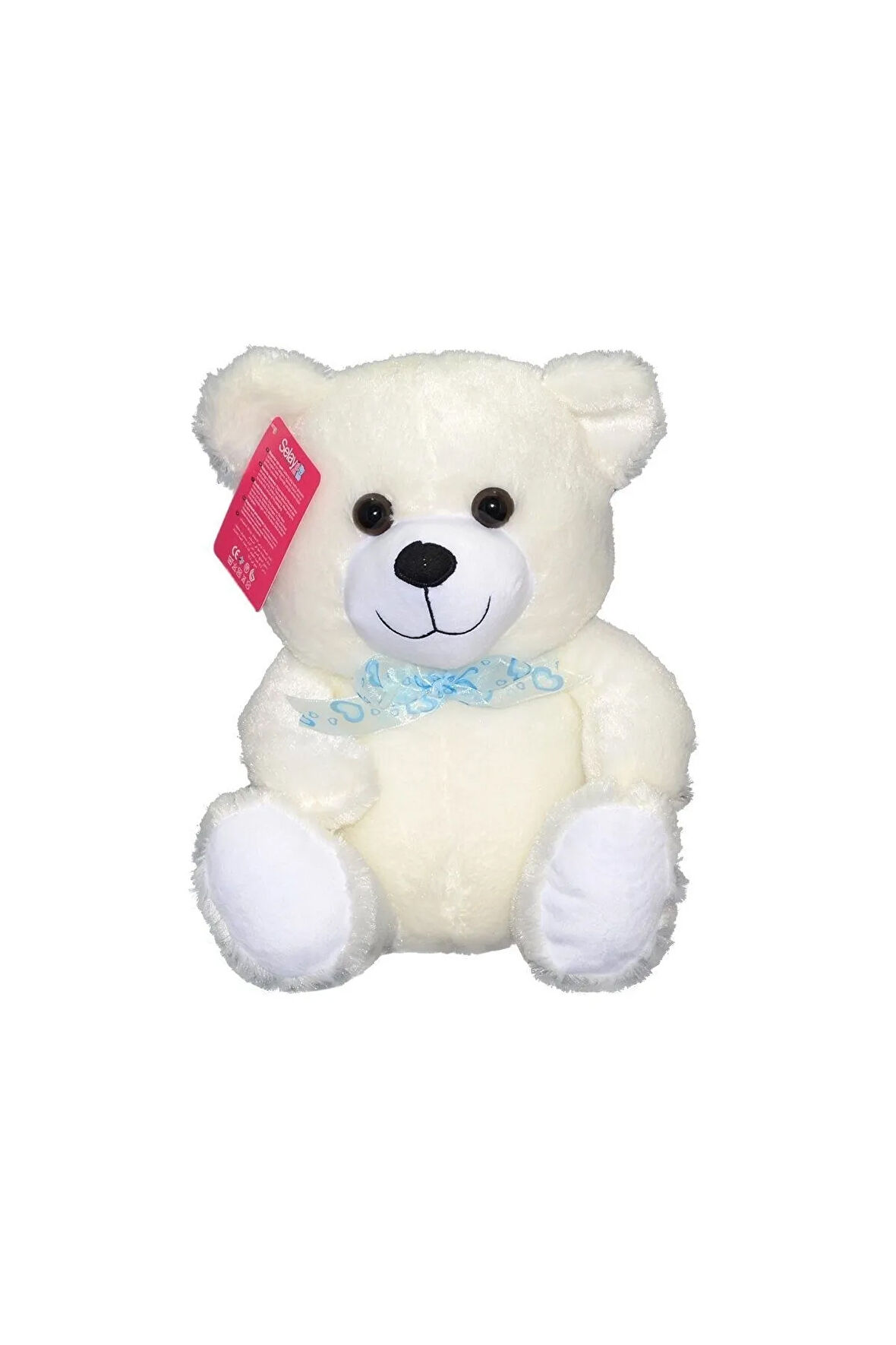 Sevimli Oturan Ayı Peluş Oyuncak Ekru 30 Cm