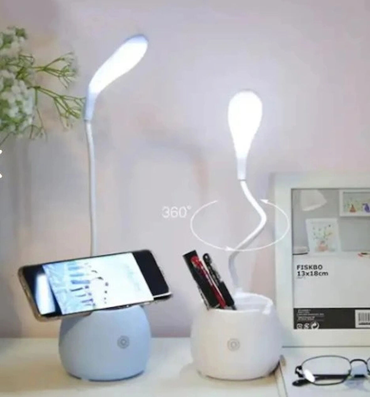 Leyloş Dokunmatik Usb Şarjlı Masa Lambası