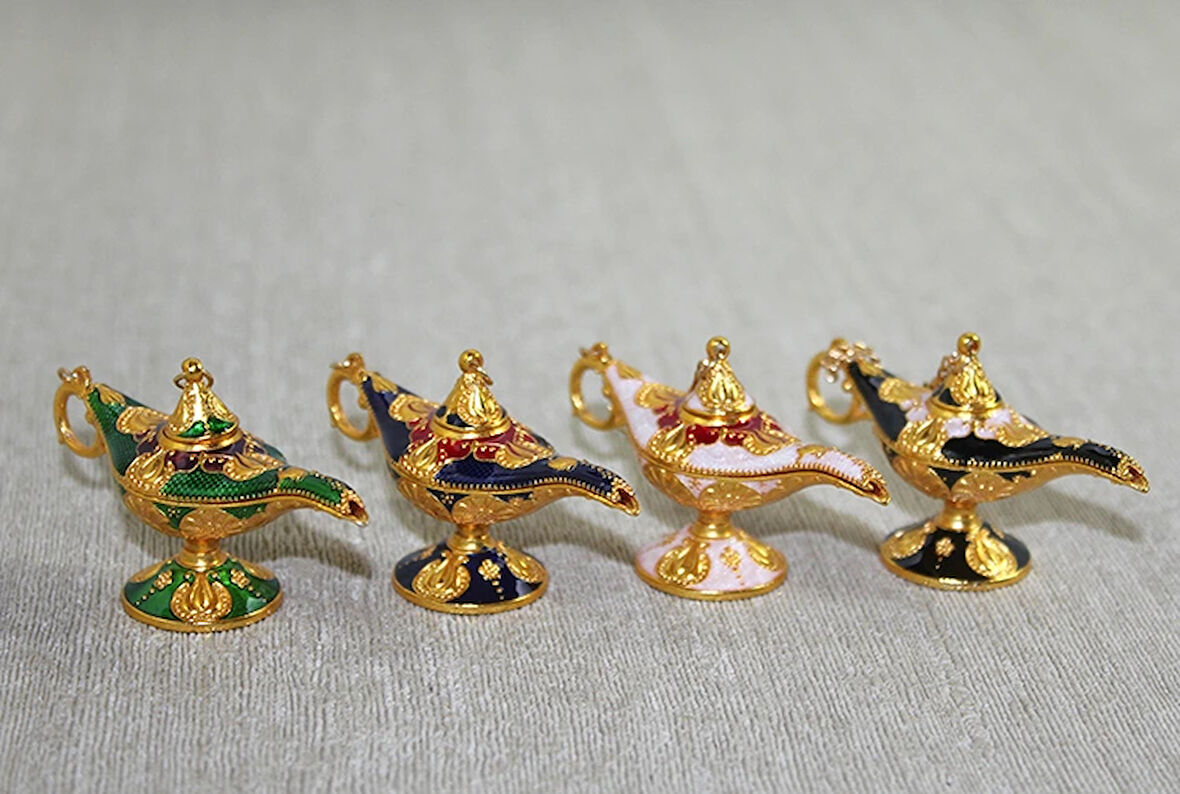 Leyloş Mineli Metal Alaaddin Lambası Model 7