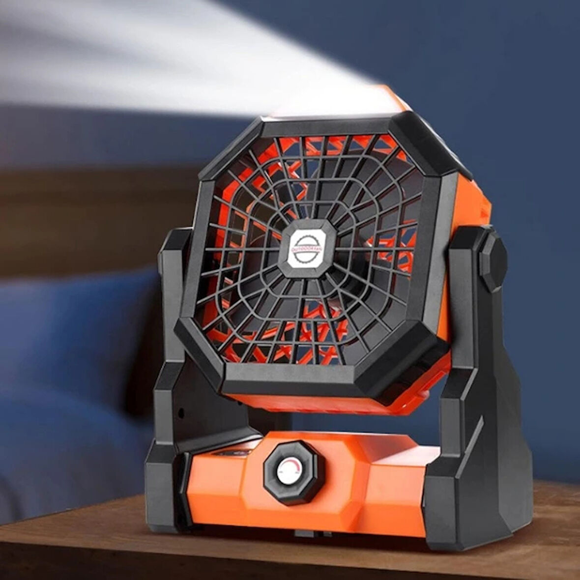 Leyloş Mini Şarjlı Ledli Kare Fan
