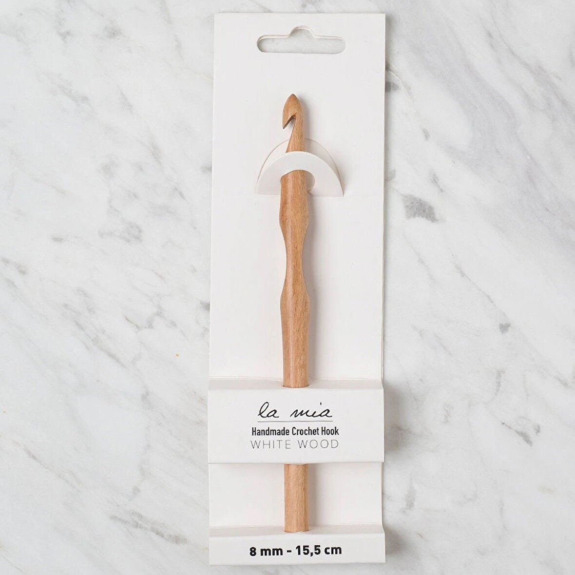 La Mia Whitewood 8 Mm 15.5 Cm Ahşap Yün Tığ