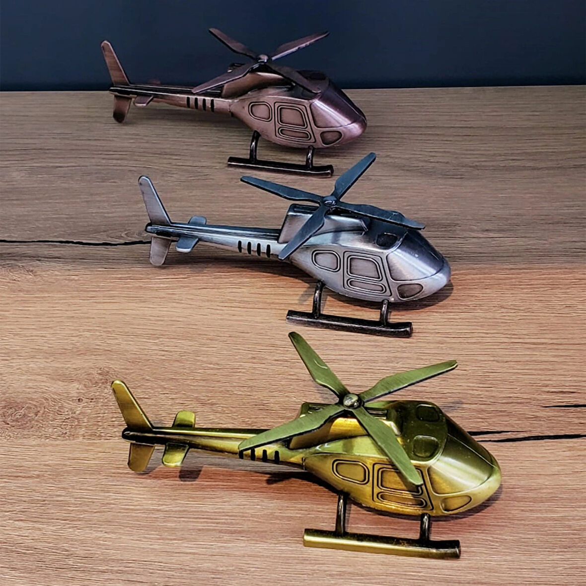 Leyloş Dekoratif Metal Helikopter