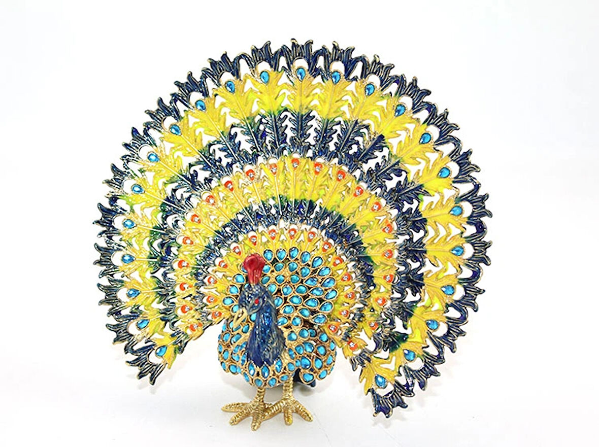 Leyloş Swarovski Taşlı Tavuskuşu Model 7