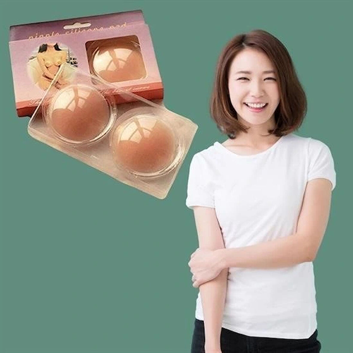 Buffer® Silikon Göğüs Ucu Kapatıcı Gizleyici Bant Aparat  Nipple Pad