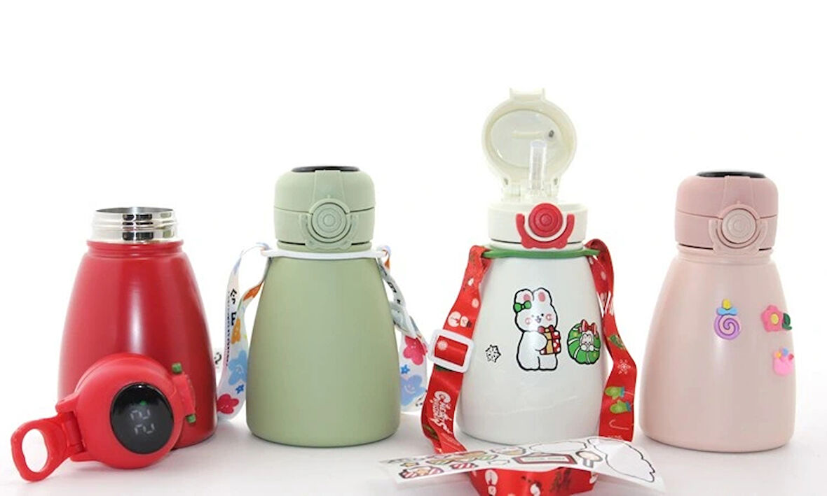 Leyloş Dijital Göstergeli Çift Katmanlı Termos Suluk 500 Ml