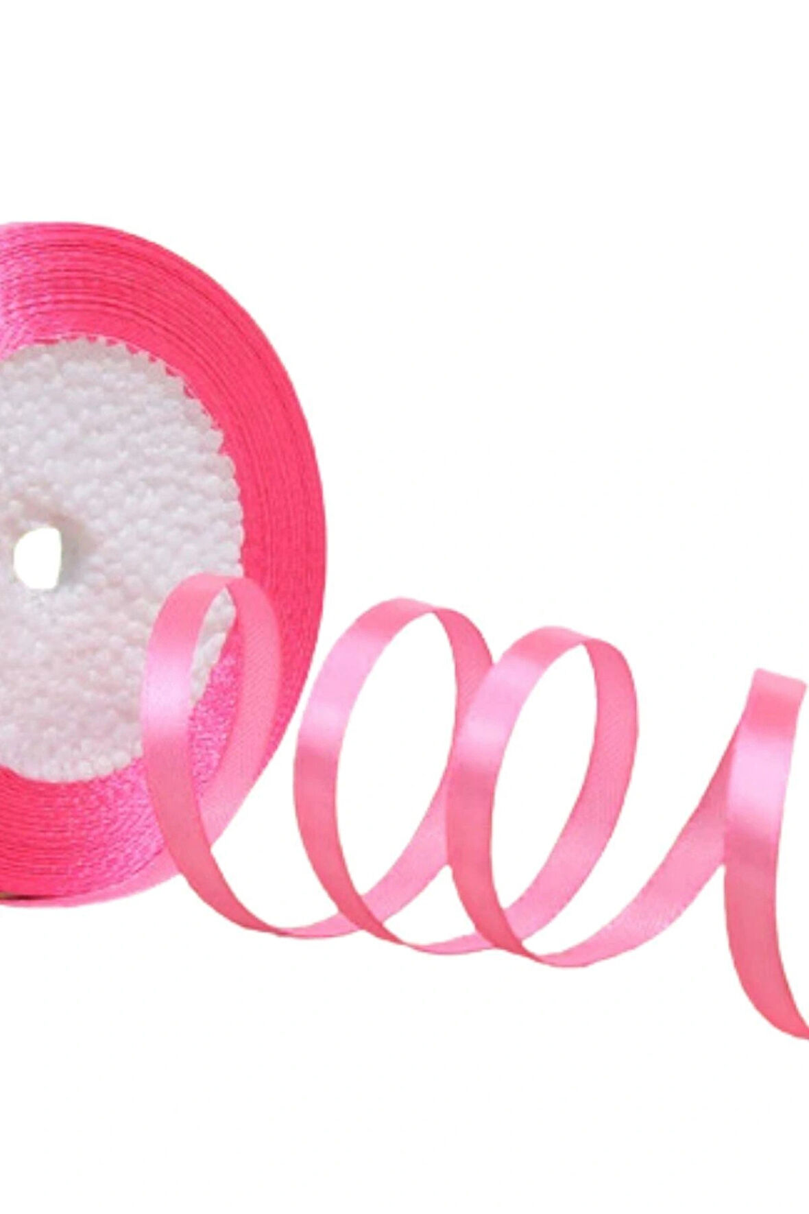 Saten Kurdele 6 Mm Şeker Pembe 2 Metre