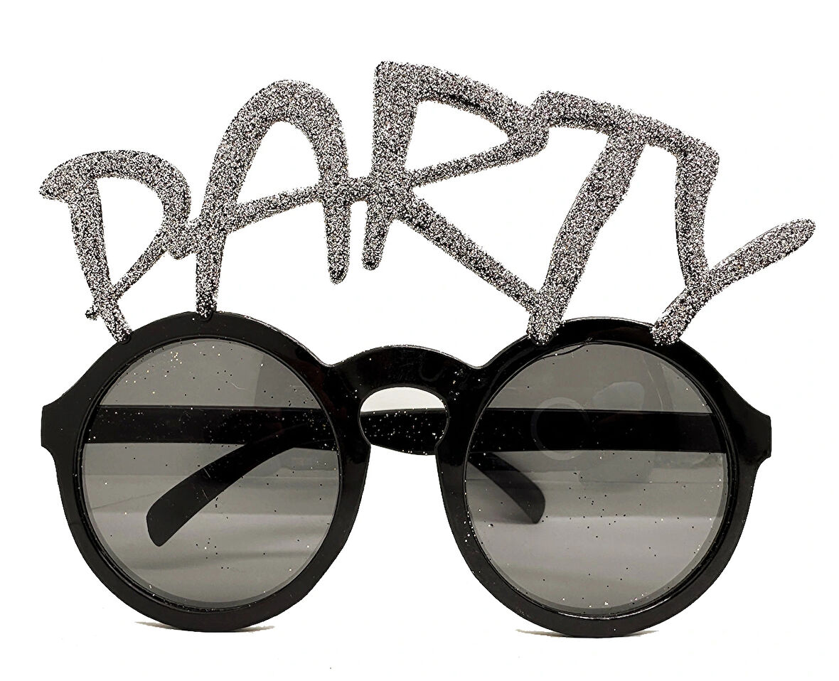 Leyloş Gümüş Simli Party Yazılı Parti Gözlüğü Show