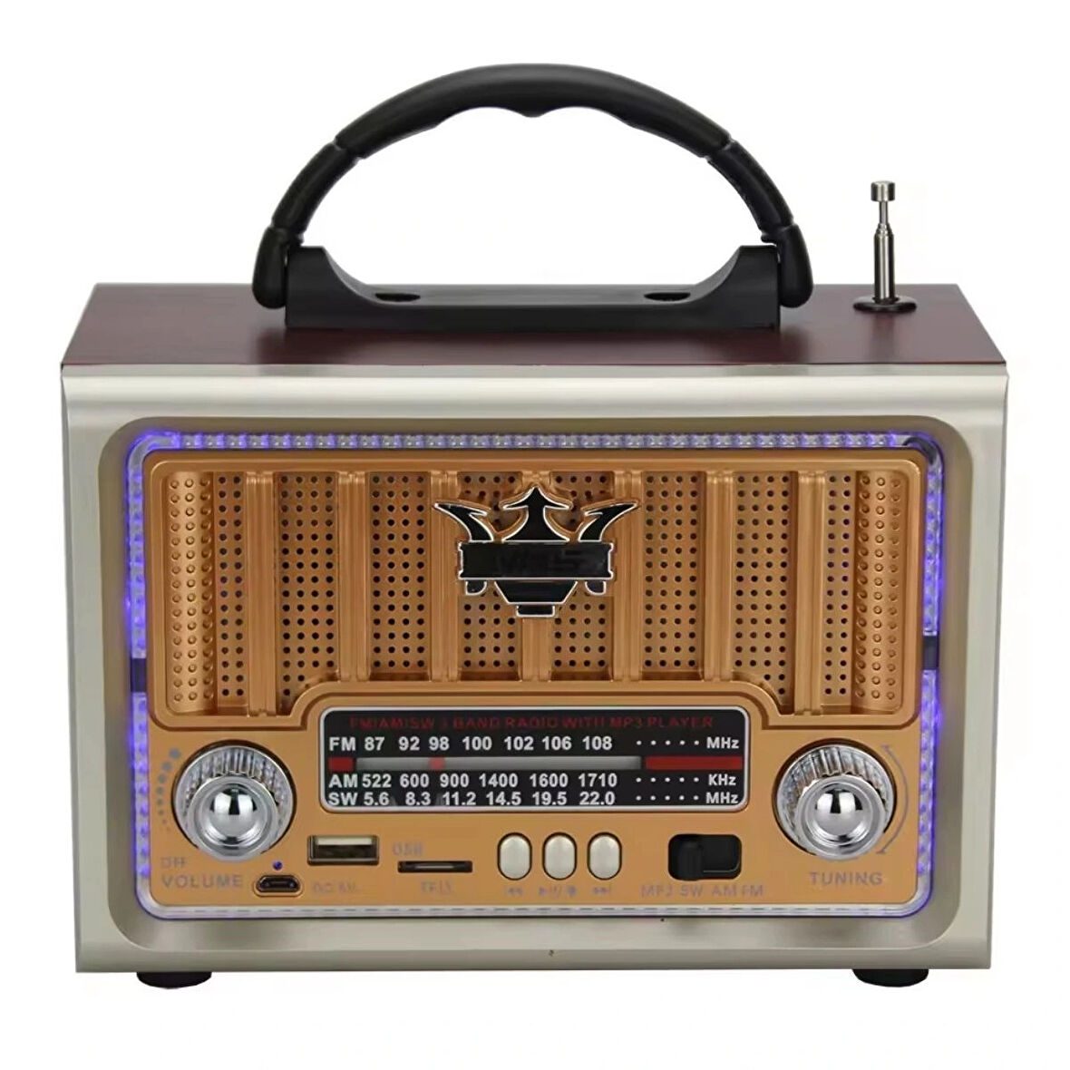 Buffer® Taşınabilir Klasik Am/fm/sw  Retro Nostaljik Radyo