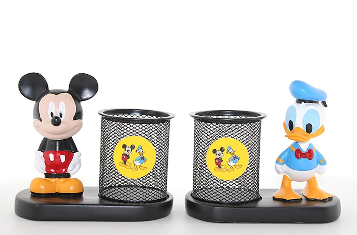 Leyloş Polyester Mickey Mouse Ve Duffy Duck Kalemlik