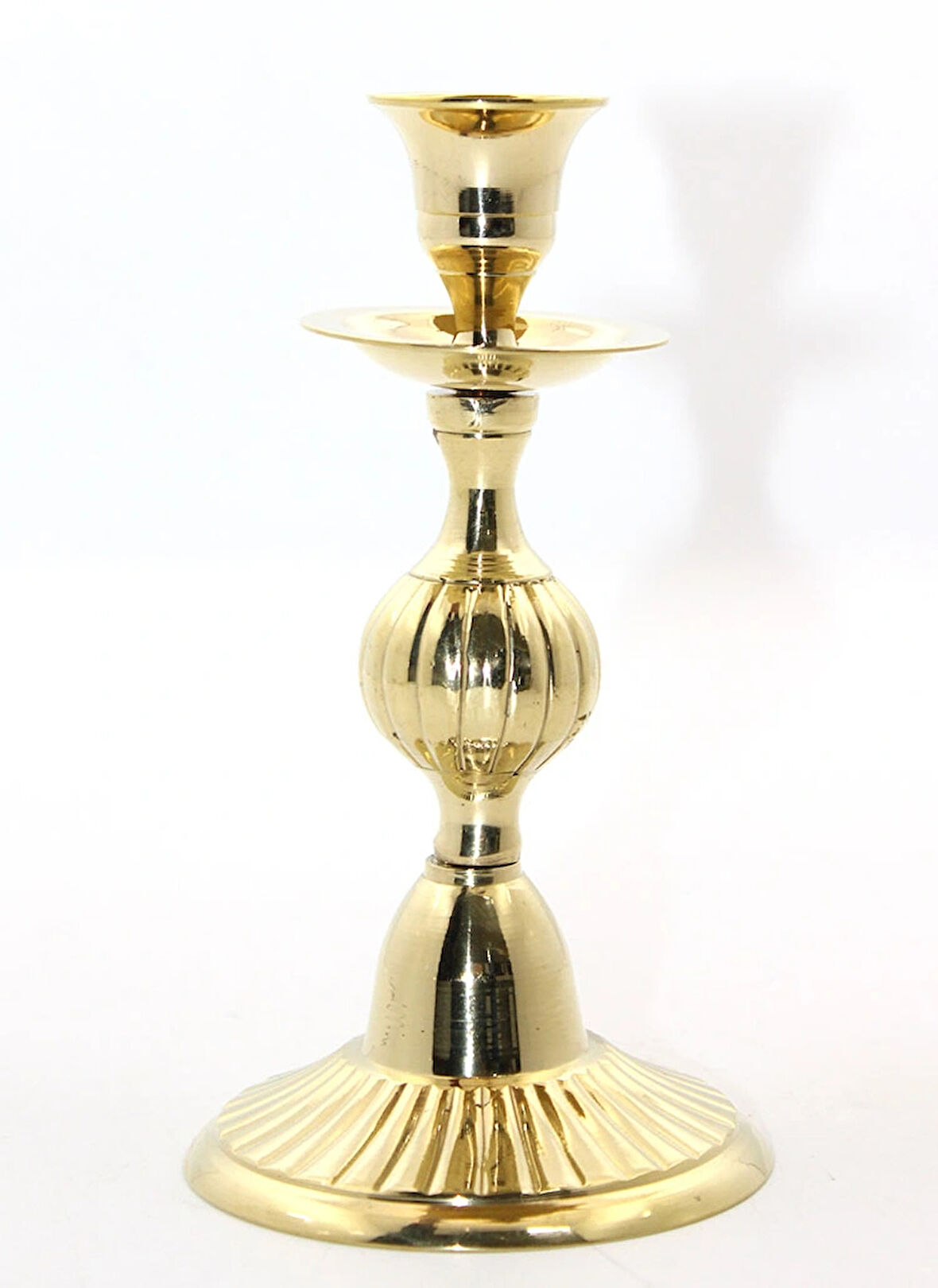 Leyloş Tekli Pirinç Şamdan Model 3