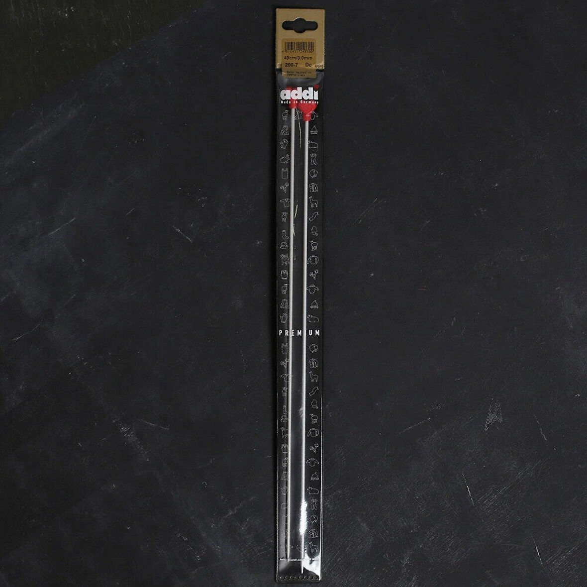Addı Kalpli 3mm 40cm Klasik Alüminyum Örgü Şişi -