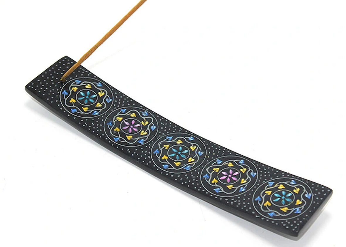 Leyloş Obsidian Taşı Kayık Tütsülük Model 3