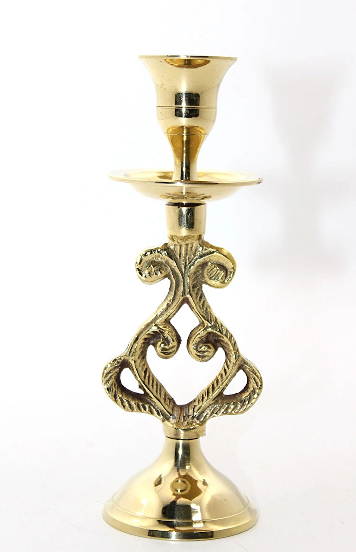 Leyloş Tekli Pirinç Şamdan Model 5