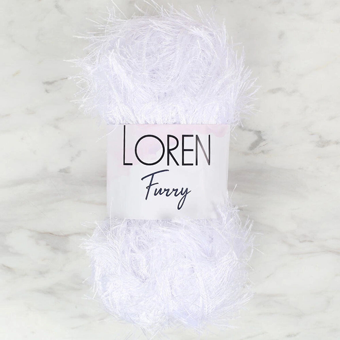 Loren Furry Beyaz El Örgü İpi - Rf118 - 34067