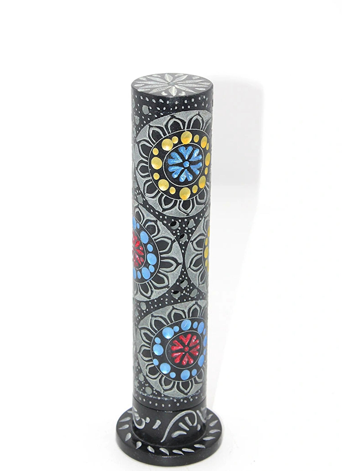 Leyloş Obsidian Taşı İşlemeli Kule Tütsülük Model 6