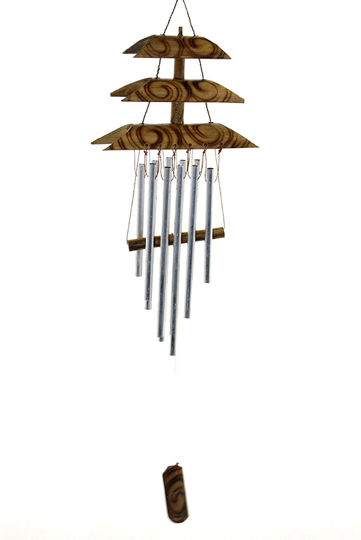 Leyloş Bambu Metal Çanlı Rüzgar Çanı