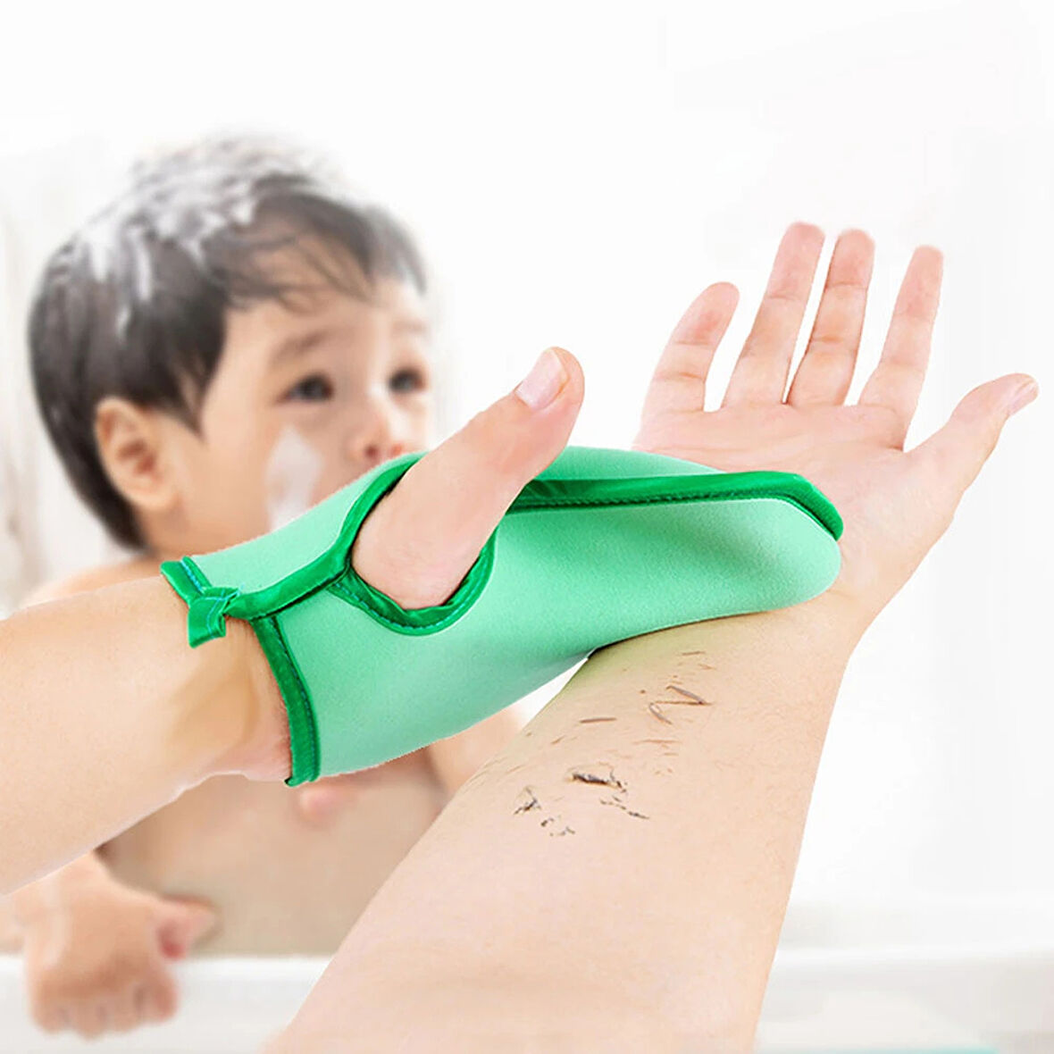 Leyloş Yumuşak Banyo Duş Süngeri Eldiven