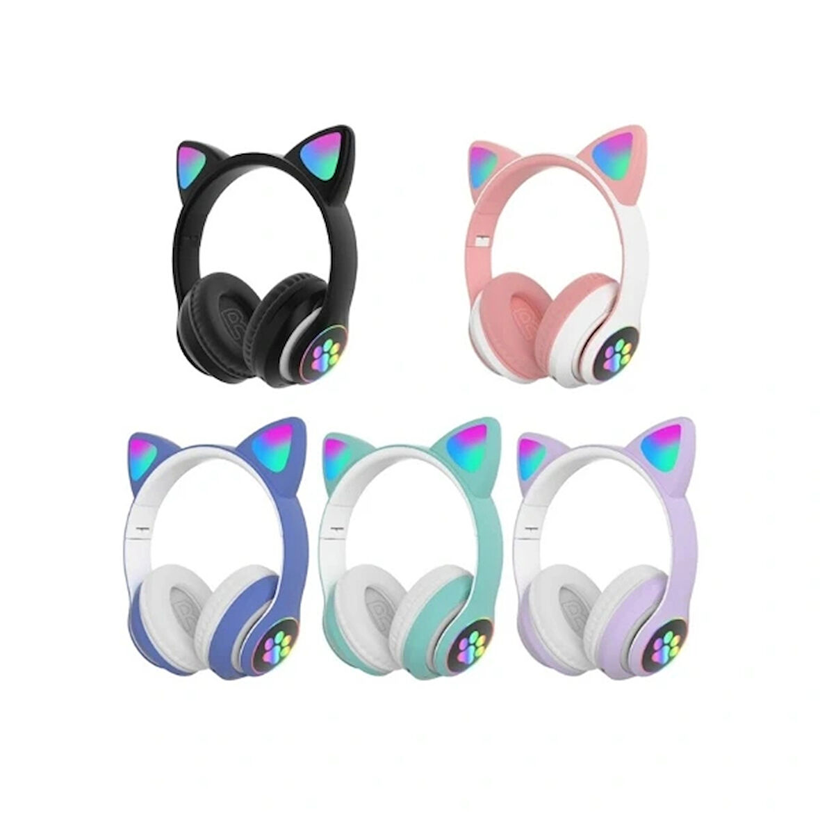 Leyloş Kedi Figürlü Bluetooth Kulaklık