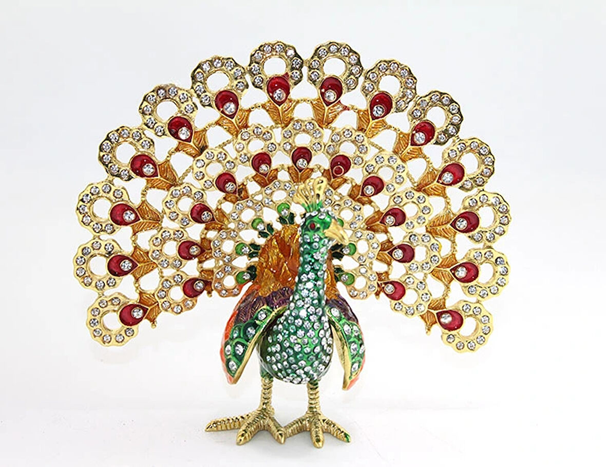 Leyloş Swarovski Taşlı Tavuskuşu Model 3