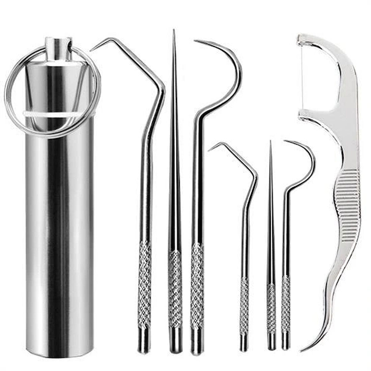 Buffer® 7 Parça Paslanmaz Çelik Ağız Diş Tartar Sökücü Temizlik Bakım Seti