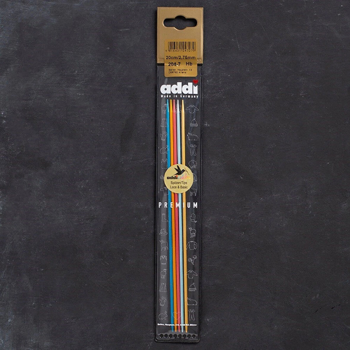 Addi Colibri 2,75mm 20cm Renkli Çorap Şişi - 204-7
