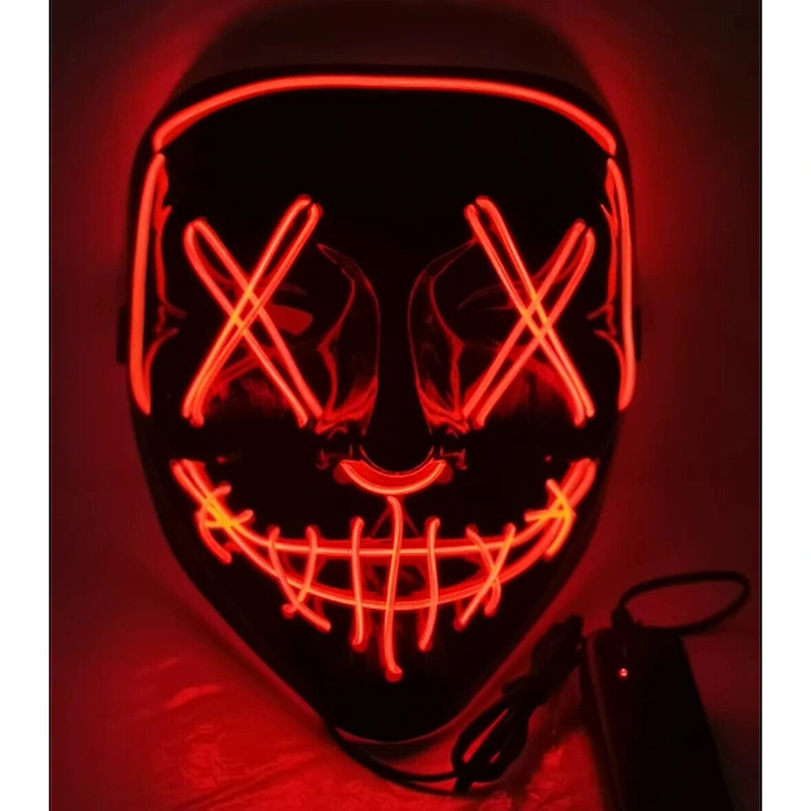 Leyloş Led Işıklı Turuncu Maske