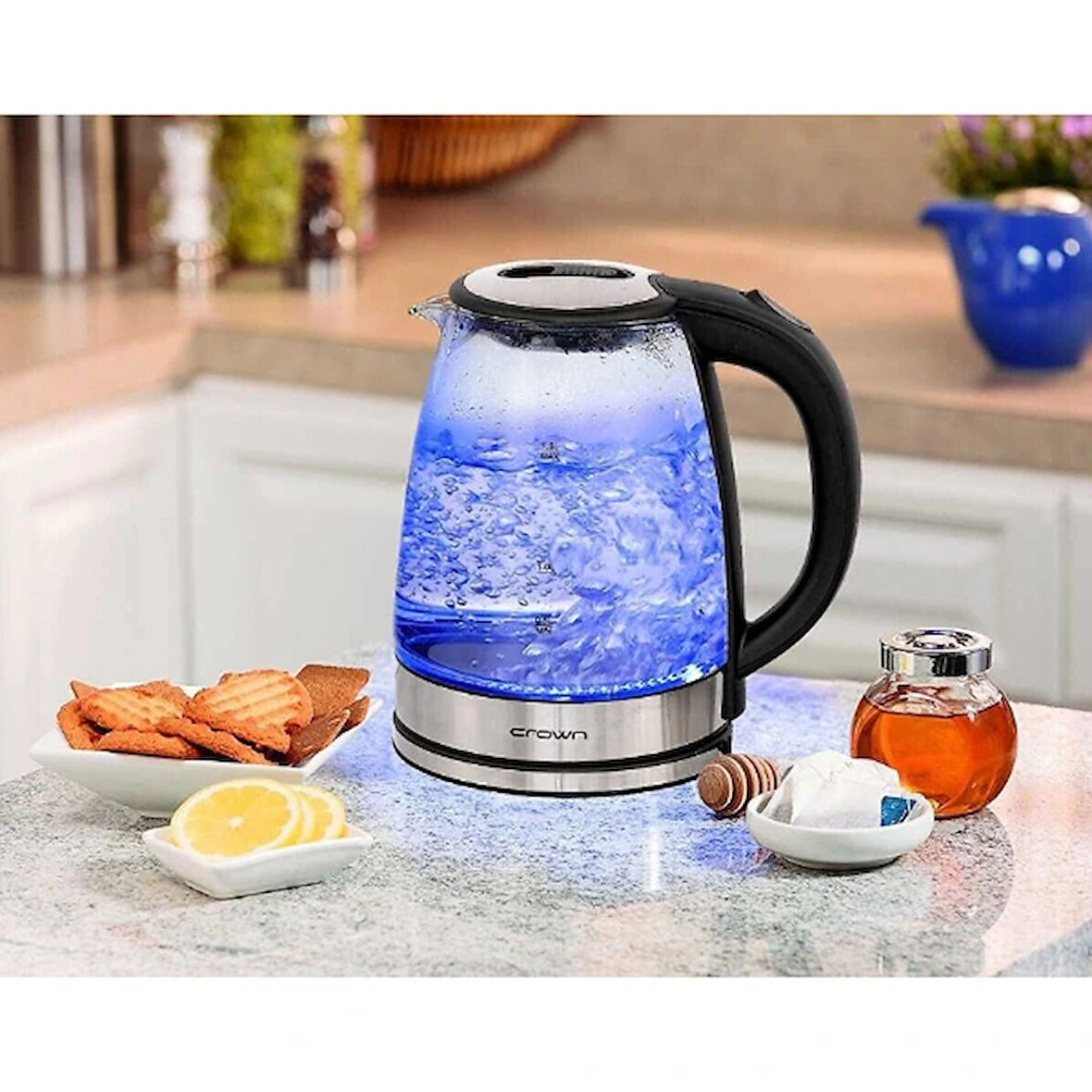 Leyloş Crown Crw-7204 Cam Kettle Elektrikli Isıtıcı