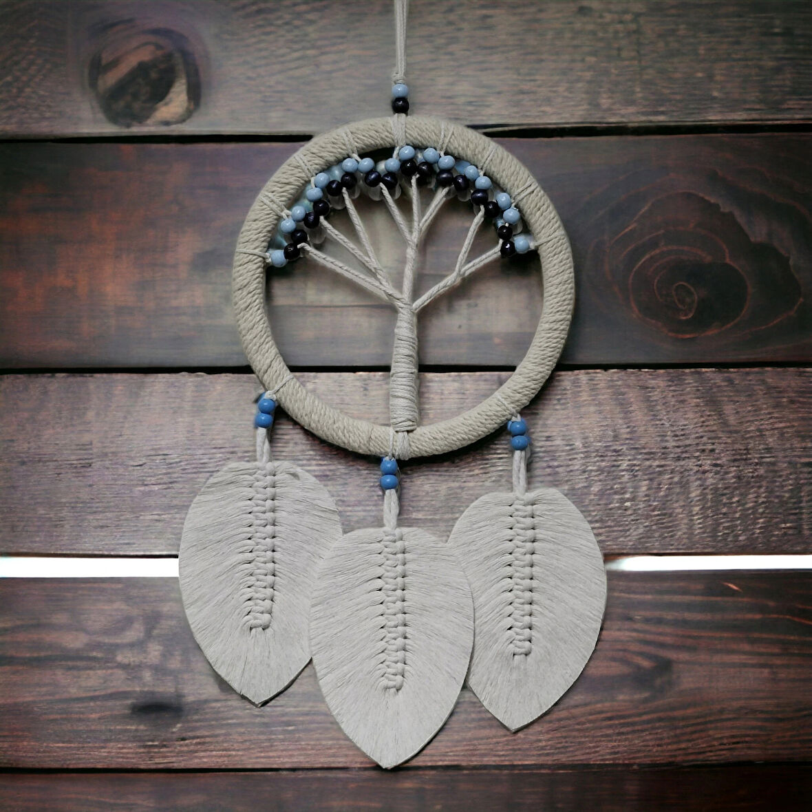 Leyloş Rüya Kovan Hayat Ağacı Dream Catcher Ekru