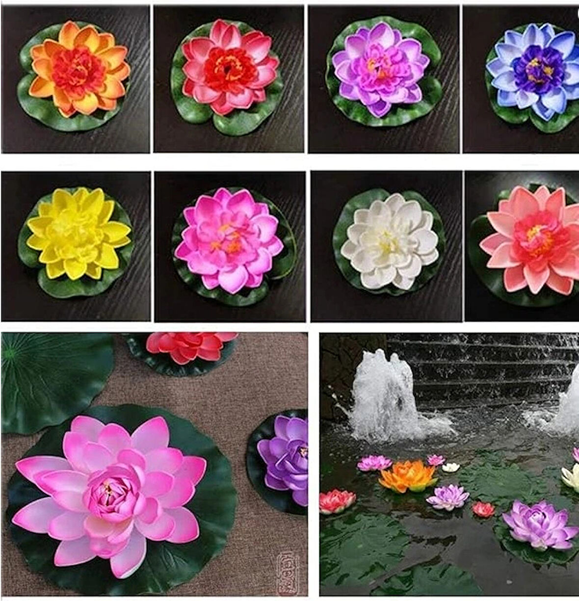 Leyloş Dekoratif Yapay Lotus Çiçeği