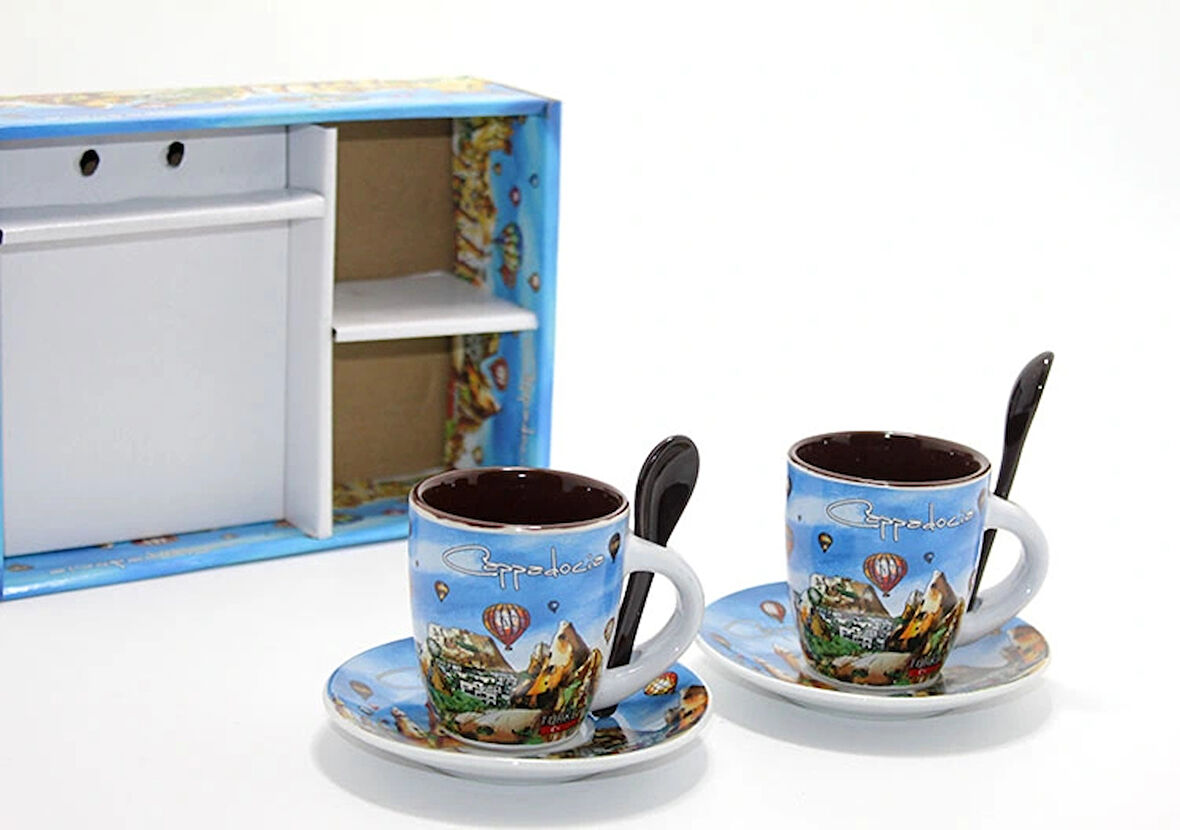 Leyloş Yöresel İkili Fincan Seti Model 2