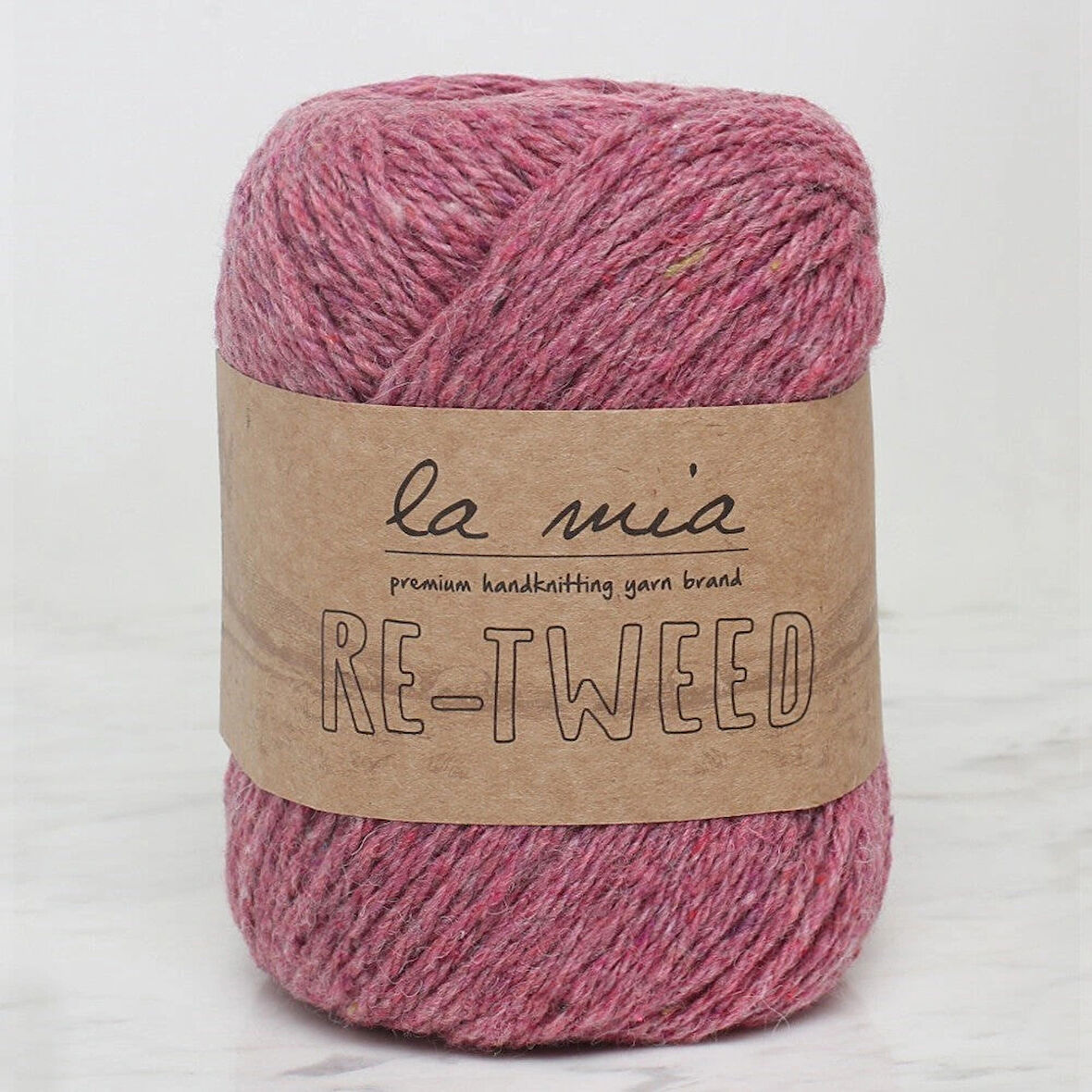 La Mia Re-tweed Gül Kurusu Melanj El Örgü İpi - L140 - 34417