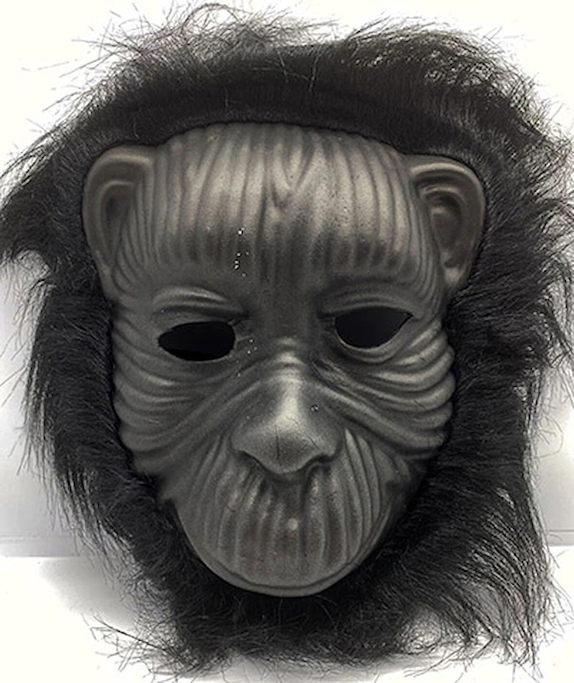 Leyloş Siyah Eva Goril Maskesi Peluş Tüylü Orangutan Model
