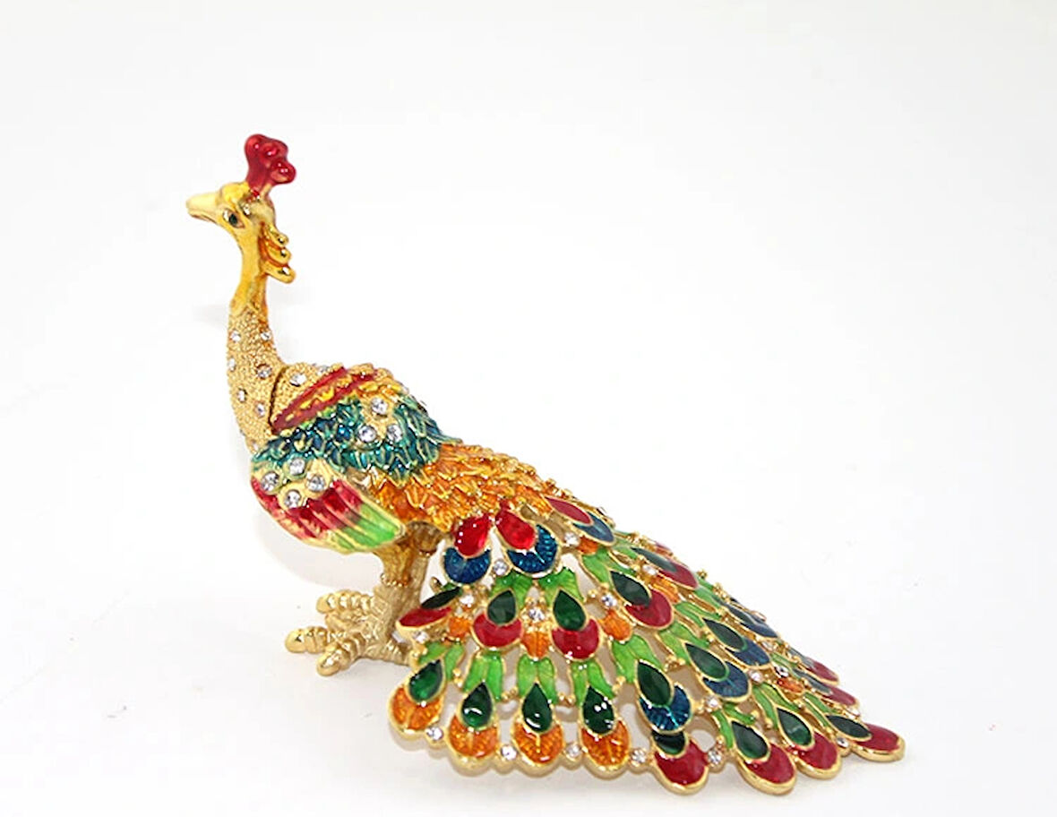 Leyloş Swarovski Taşlı Tavuskuşu Model 1