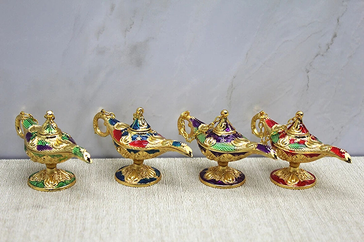 Leyloş Mineli Metal Alaaddin Lambası Model 1