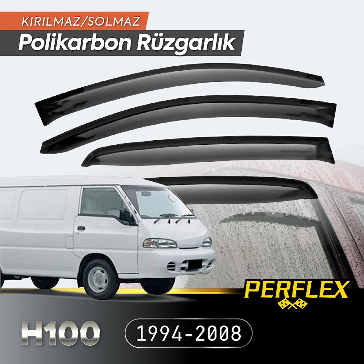 Leyloş Hyundai H100 Minibüs 1994-2008 Cam Rüzgarlığı V2 Düz