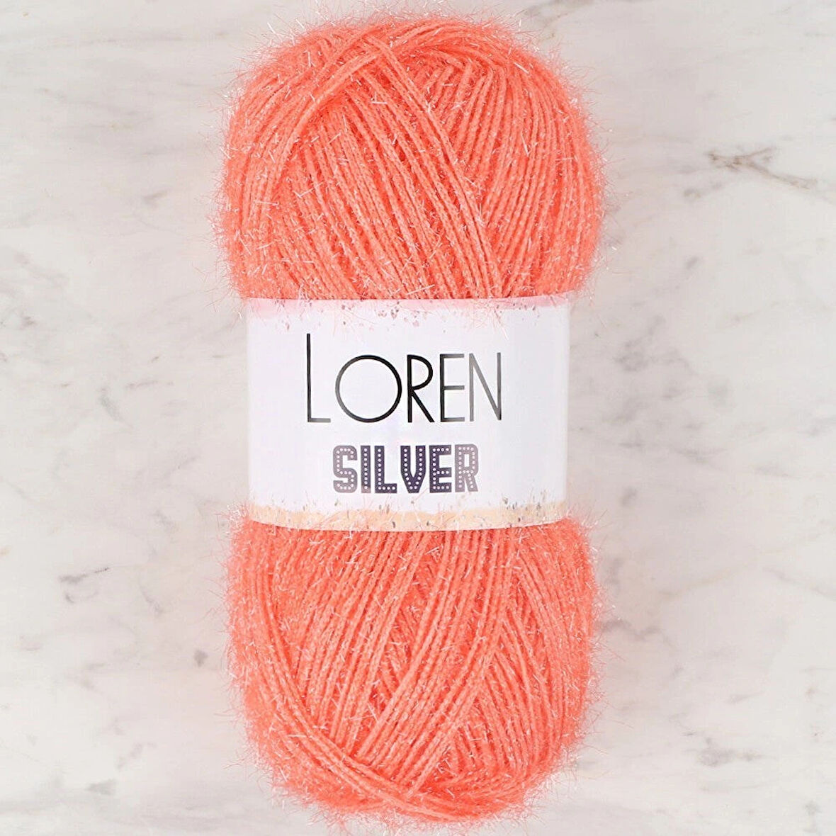 Loren Silver Turuncu El Örgü İpi - Rs0019 - 34084