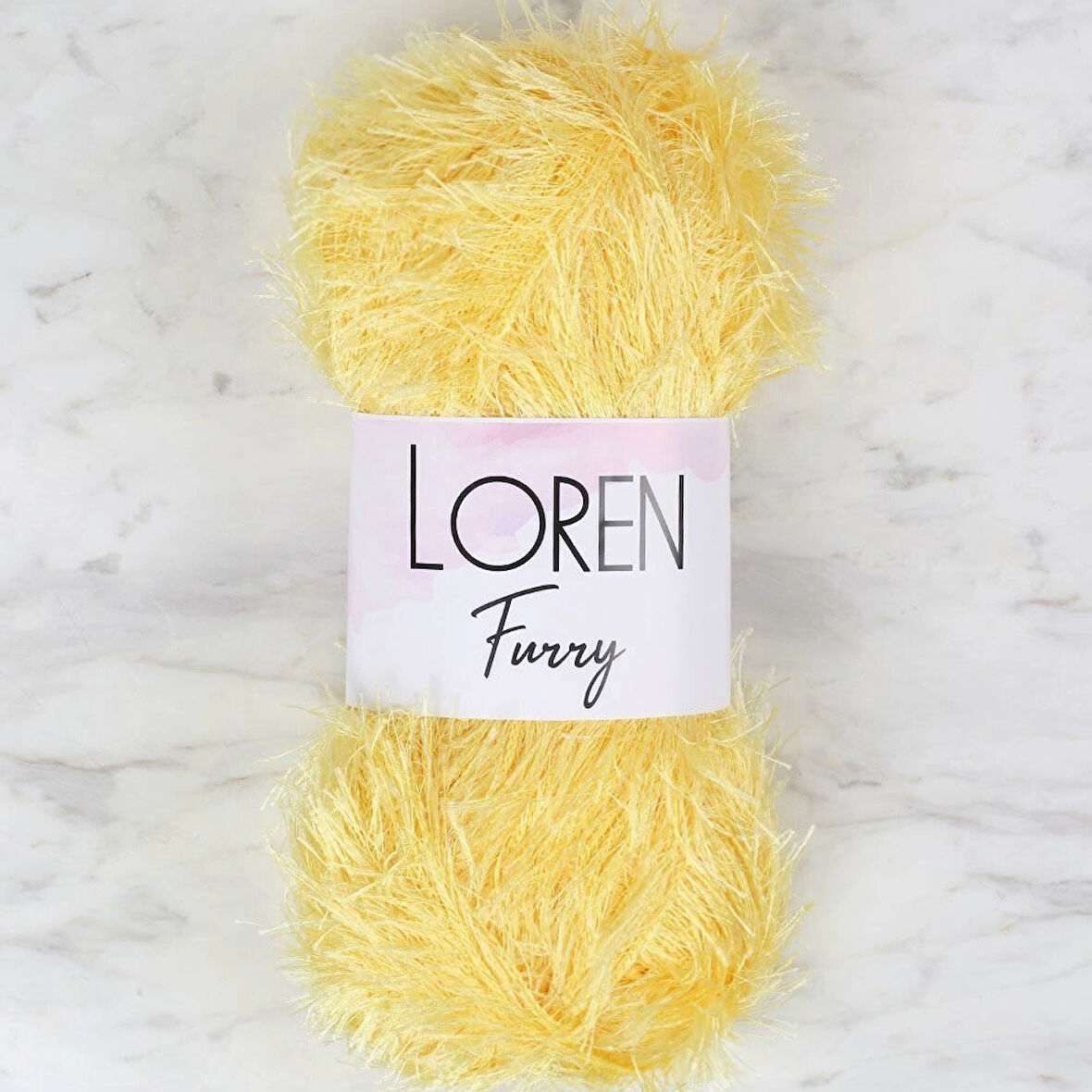 Loren Furry Sarı El Örgü İpi - Rf048 - 34059