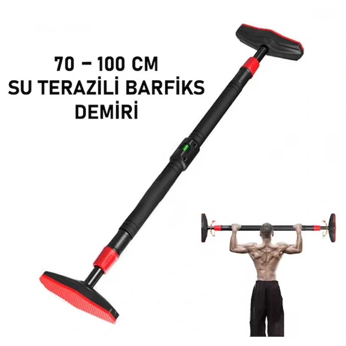 Leyloş Su Terazili Barfiks Demiri 70-100 Cm