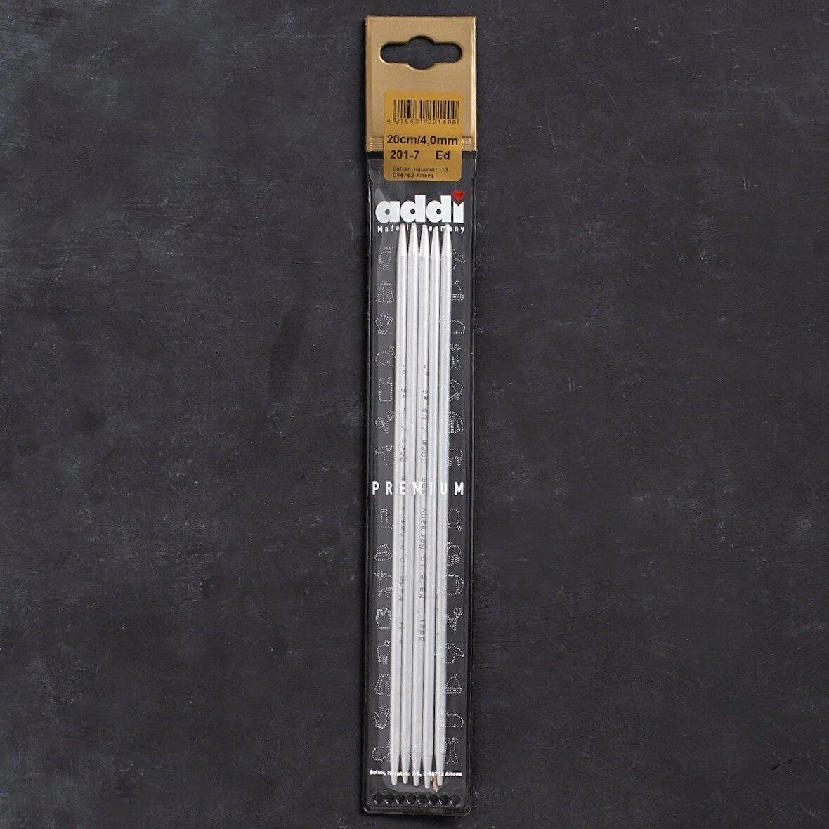 Addi 4mm 20cm 5 Li Çorap Şişi - 201-7