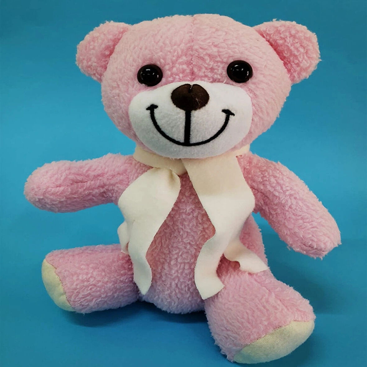 Leyloş Pembe Peluş Atkılı Oyuncak Ayıcık