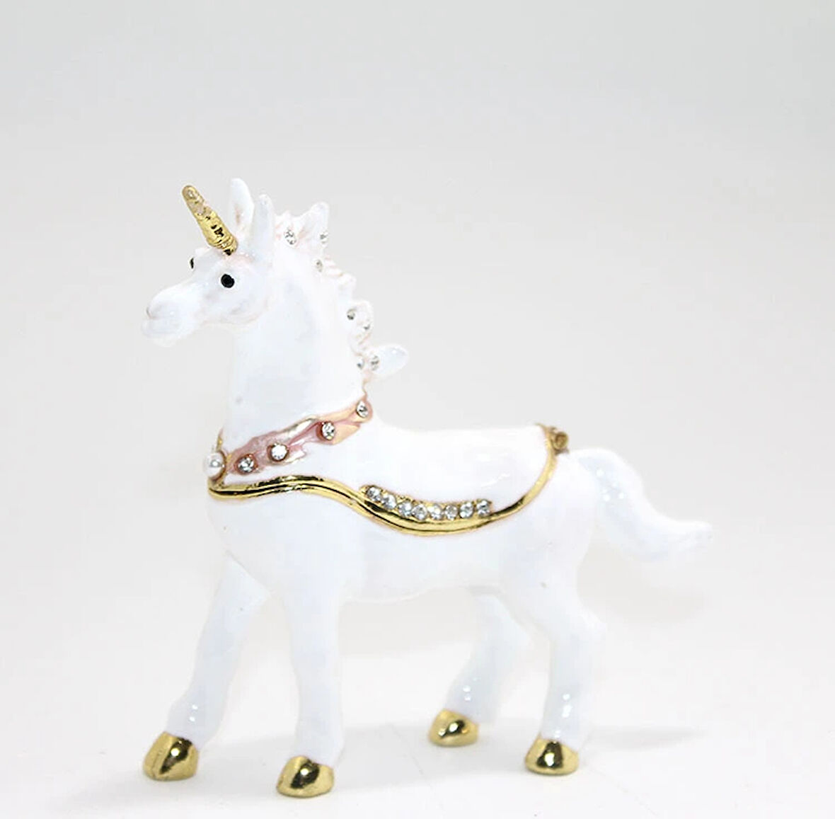 Leyloş Swarovski Taşlı Tekli Unicorn Figürü