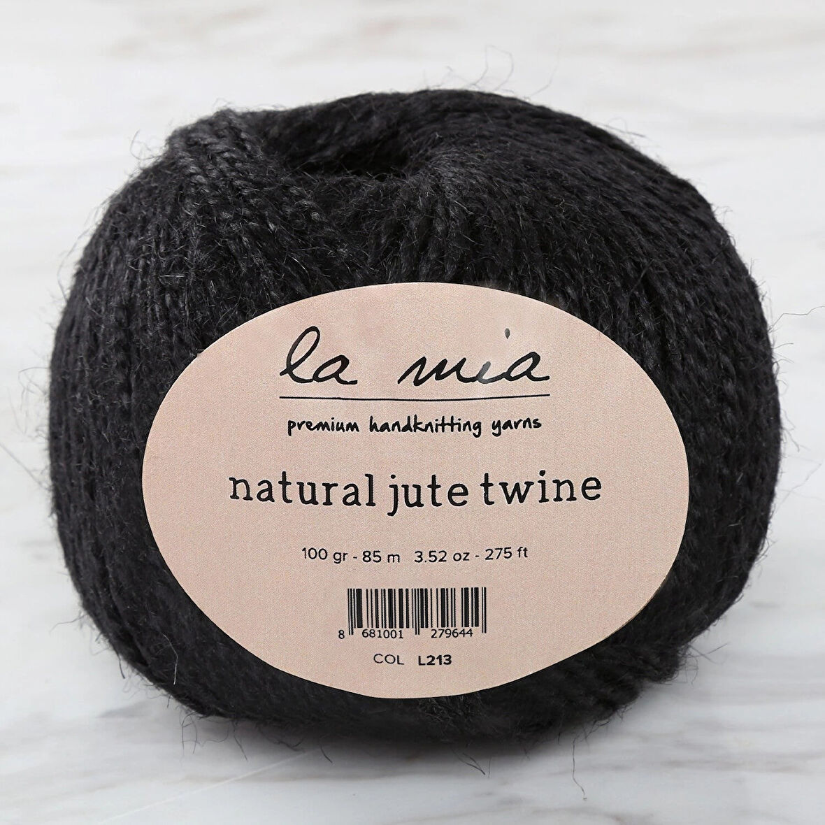 La Mia Natural Jute Twine 100 Gr Siyah Jüt İp - L213 - 34104