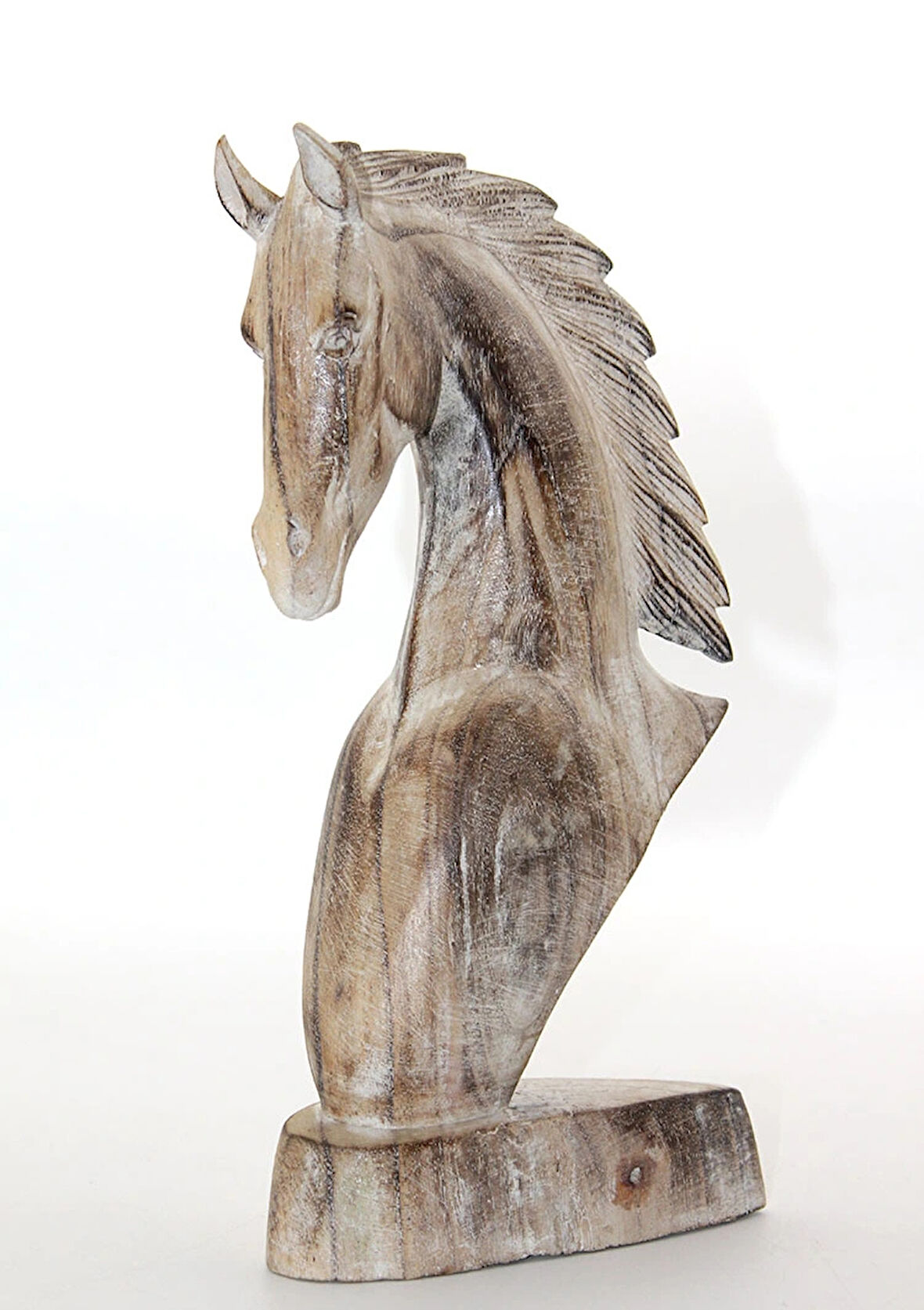 Leyloş Ahşap At Büstü 30 Cm