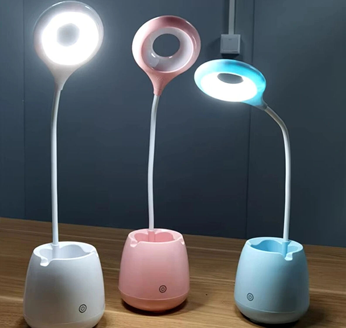 Leyloş Halka Led Usb Şarjlı Masa Lambası