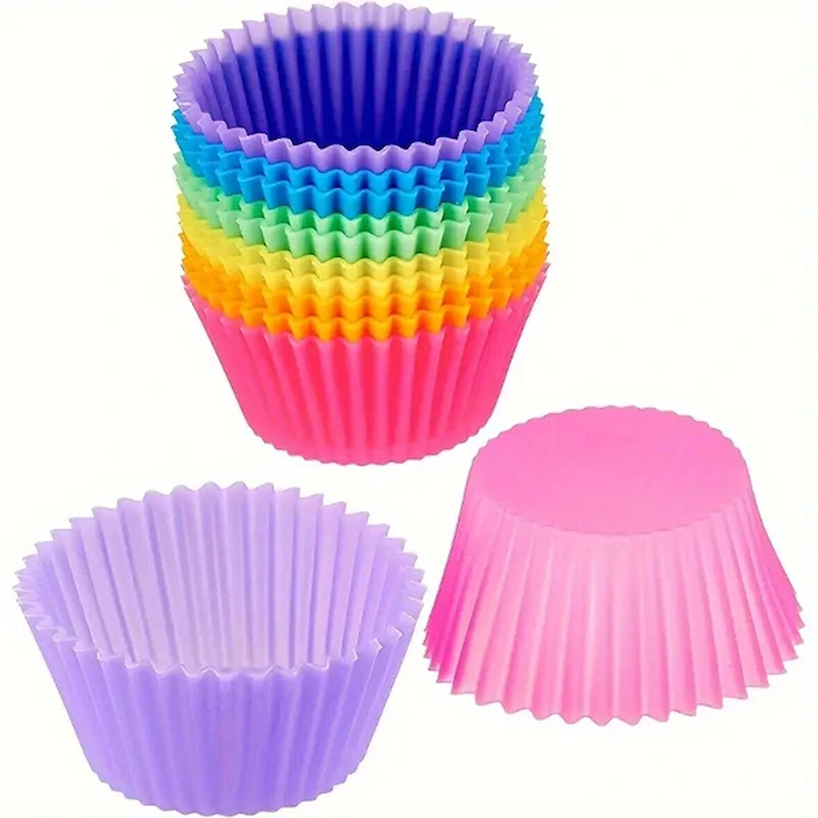 Leyloş 12'li Silikon Muffin Kalıbı