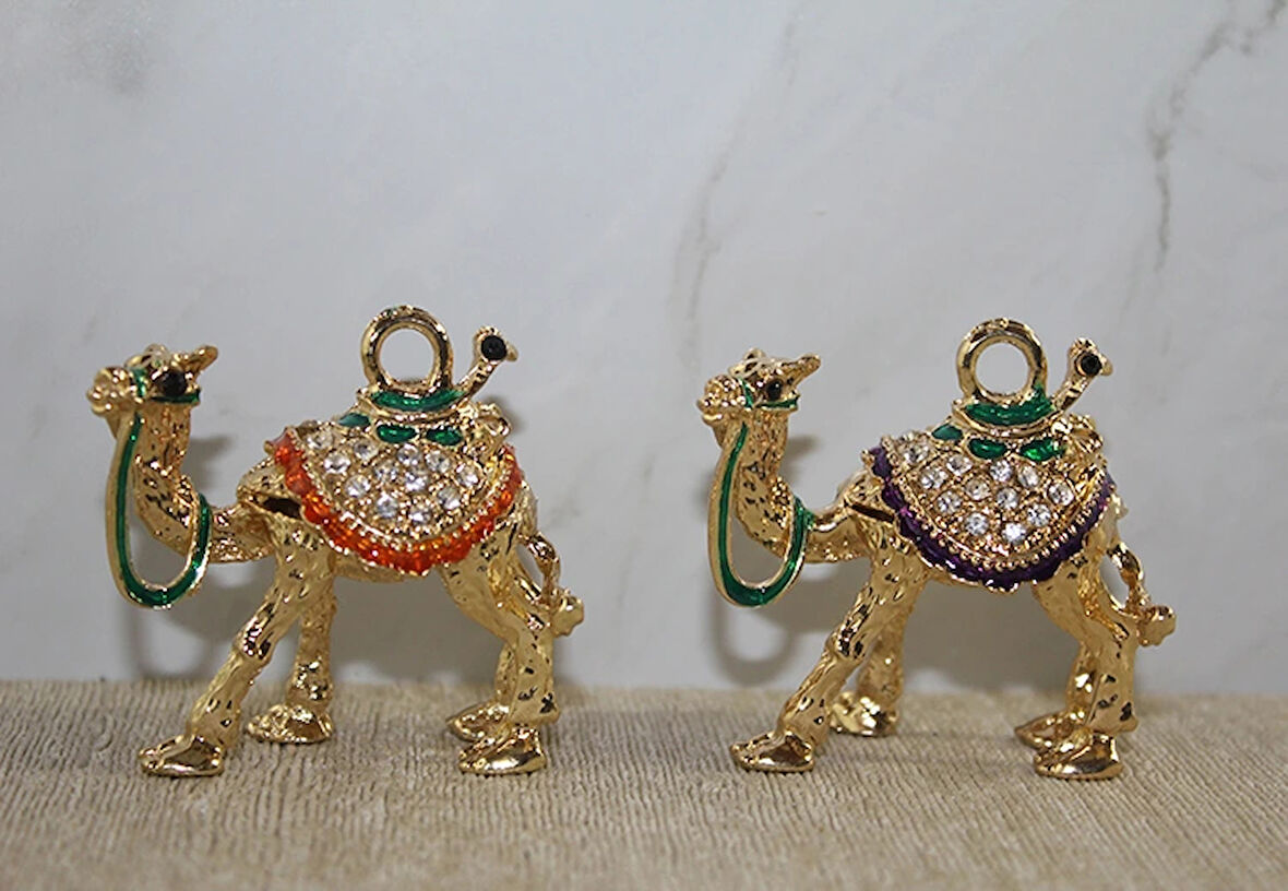 Leyloş Swarovski Taşlı Minik Figür - Deve