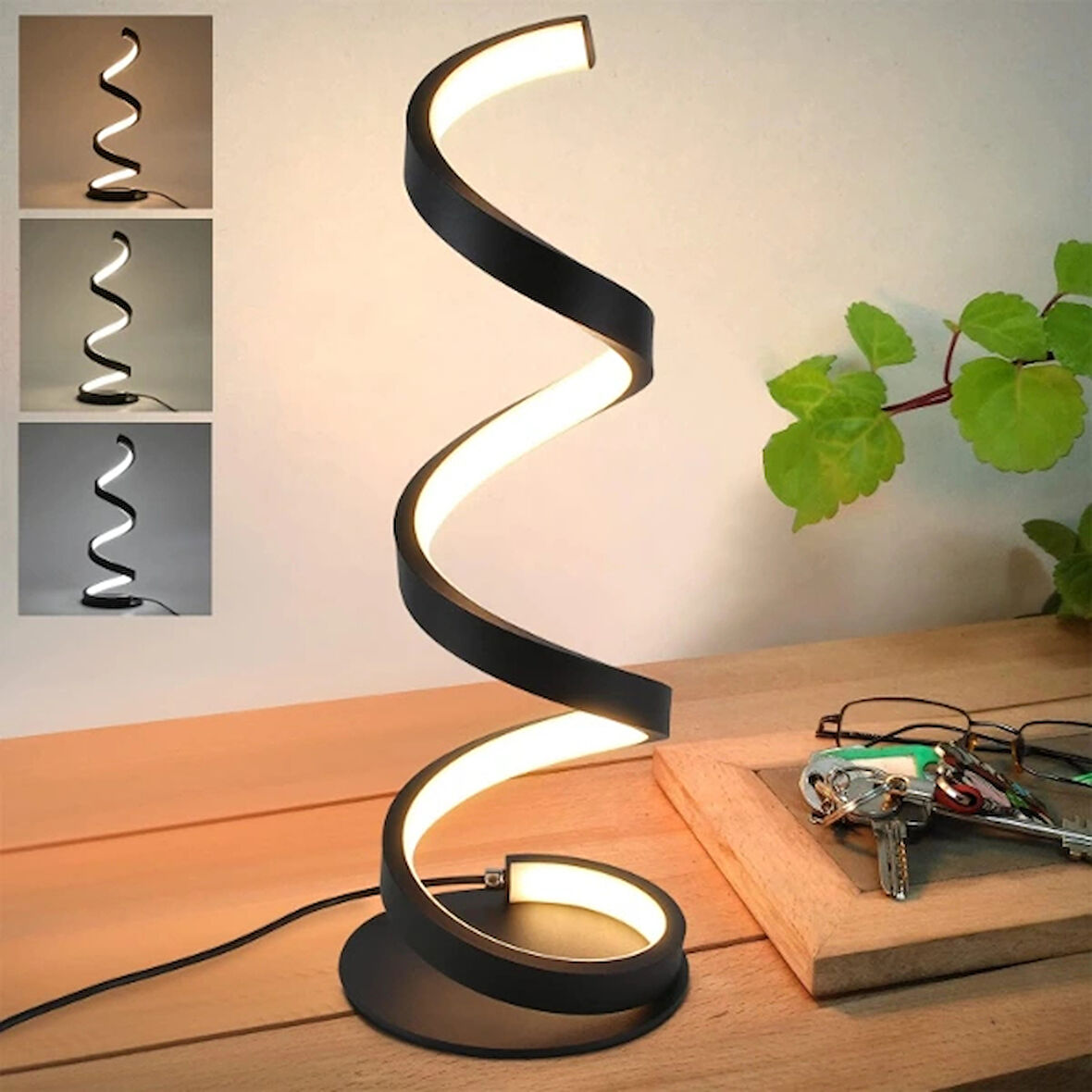 Leyloş Kıvrımlı Spiral Gece Lambası